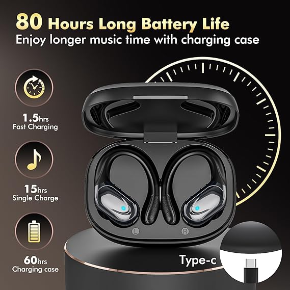 Auriculares inalámbricos, auriculares Bluetooth deportivos